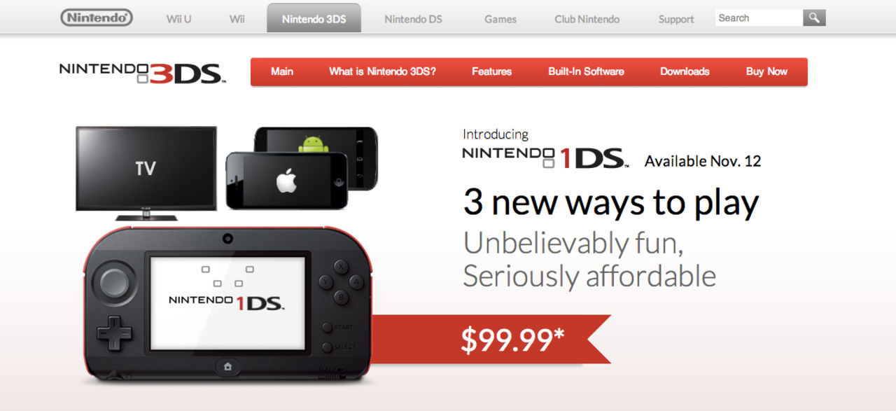 Spana in Nintendo 1DS