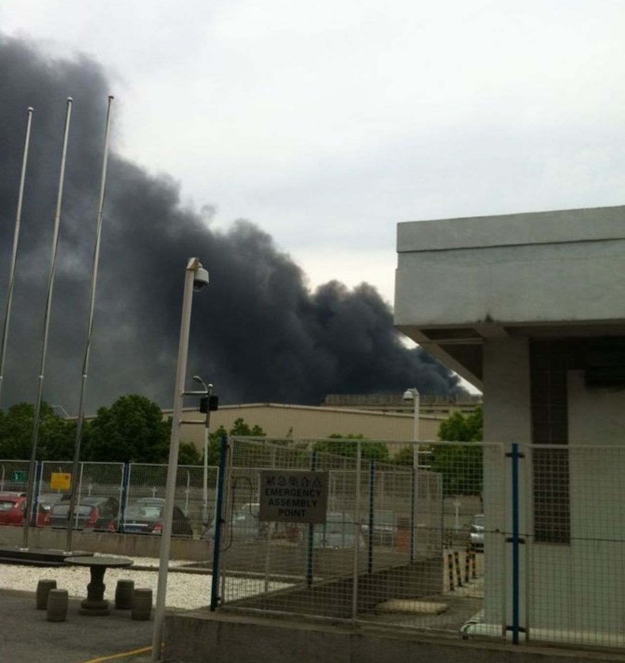 Brand i SK Hynix fabrik i Kina