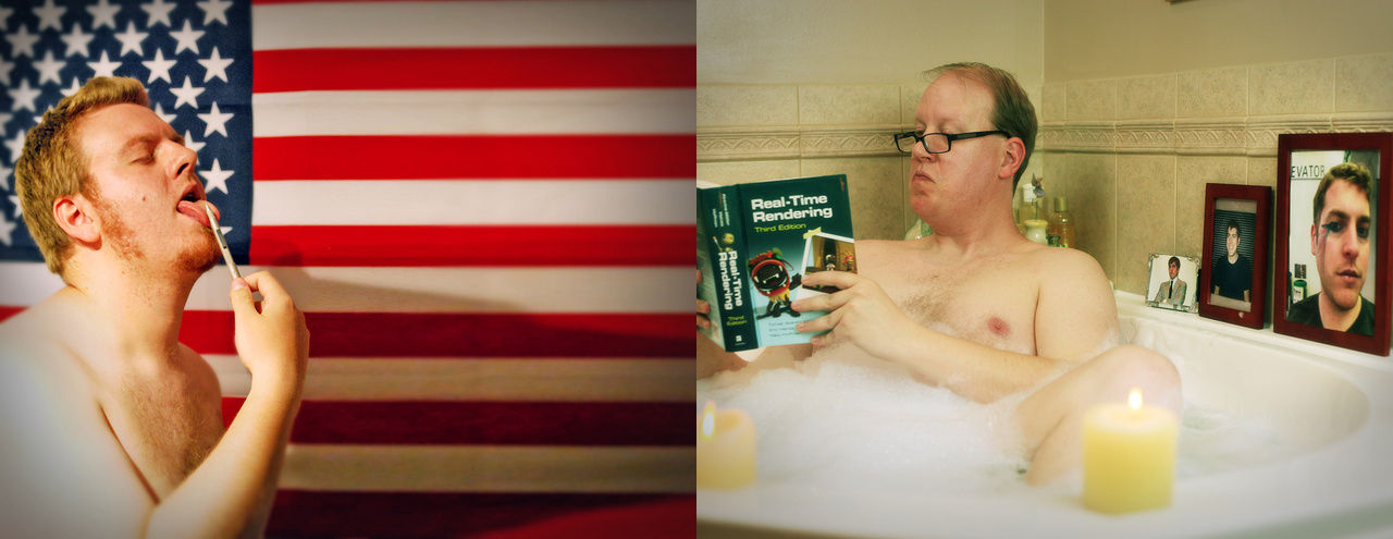 Kalender med manliga spelutvecklare