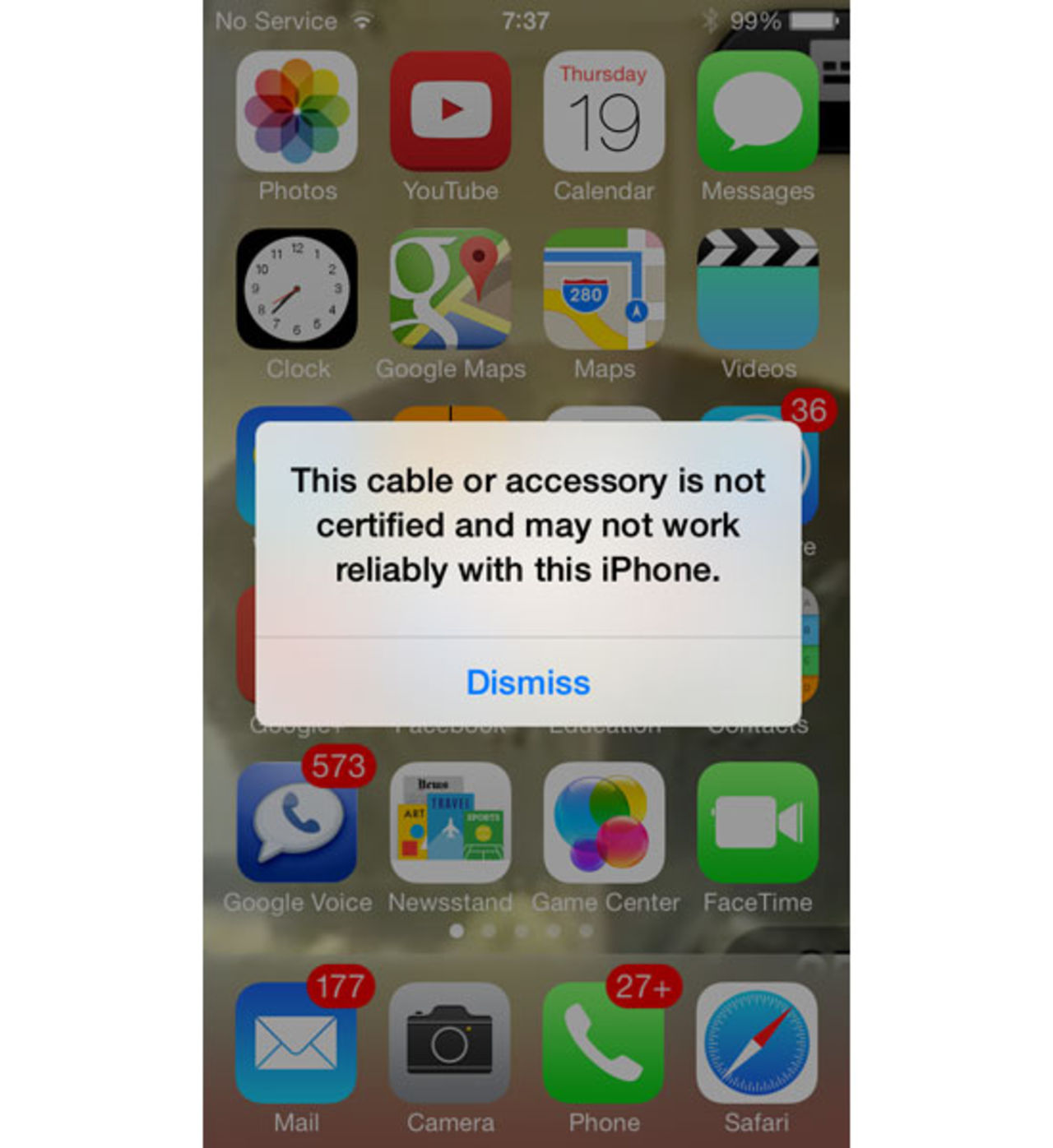 iOS 7 blockerar klonade lightning-kablar?