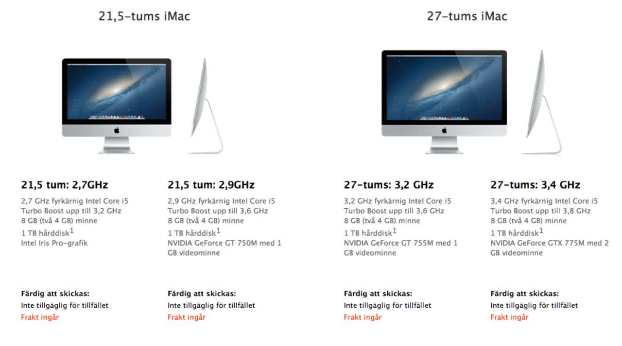 Apple uppdaterar iMac