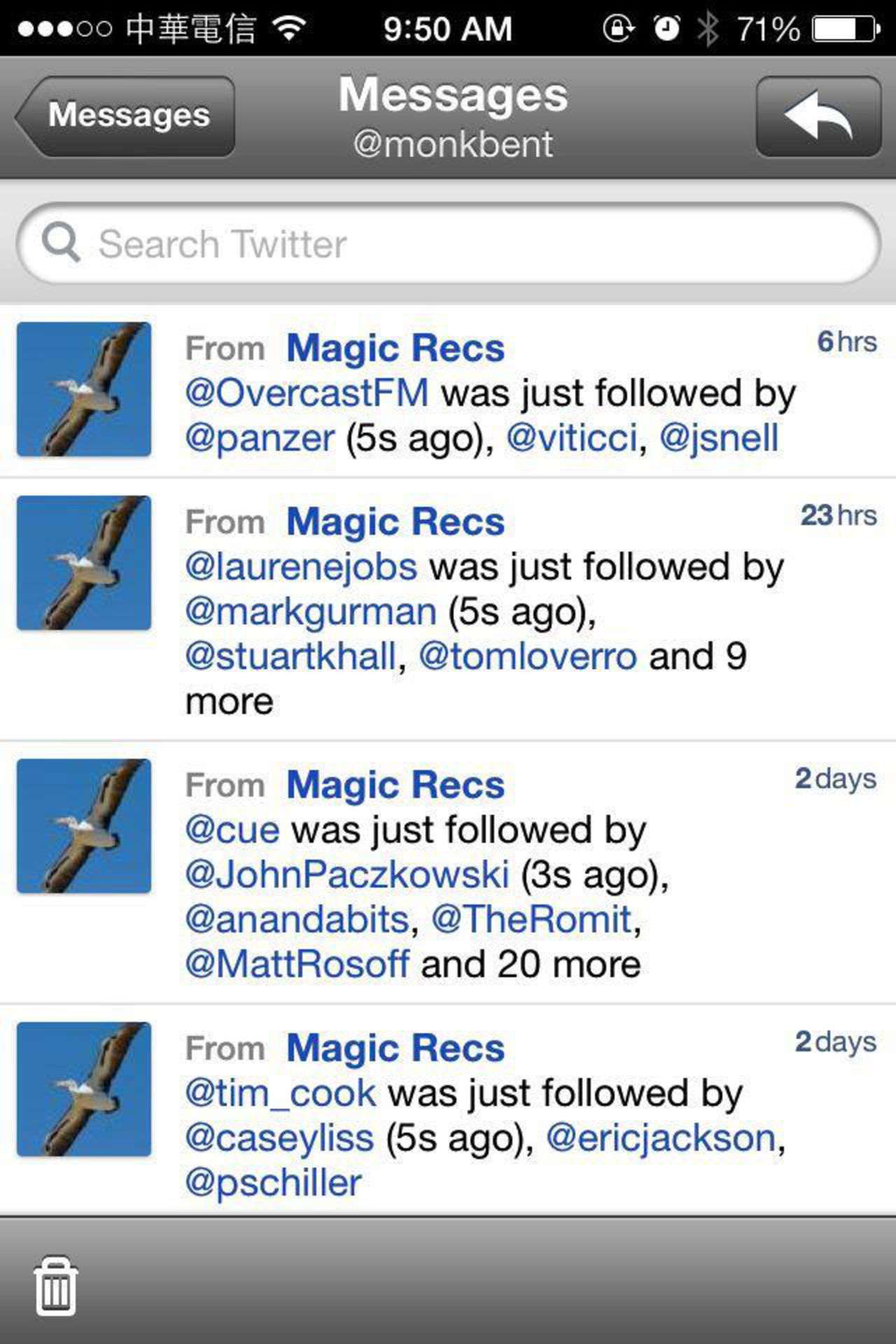 Twitter pushar saker som den tror du gillar