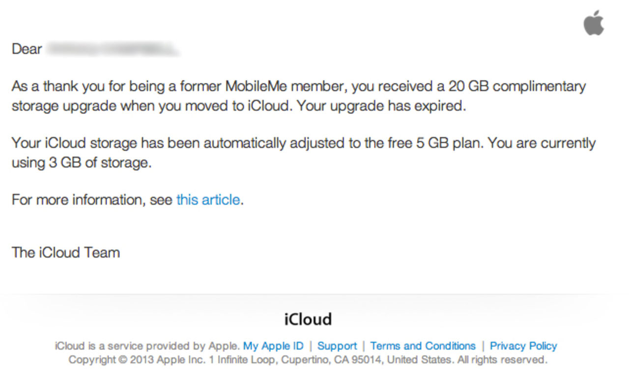 MobileMe-kunder blir nedgraderade