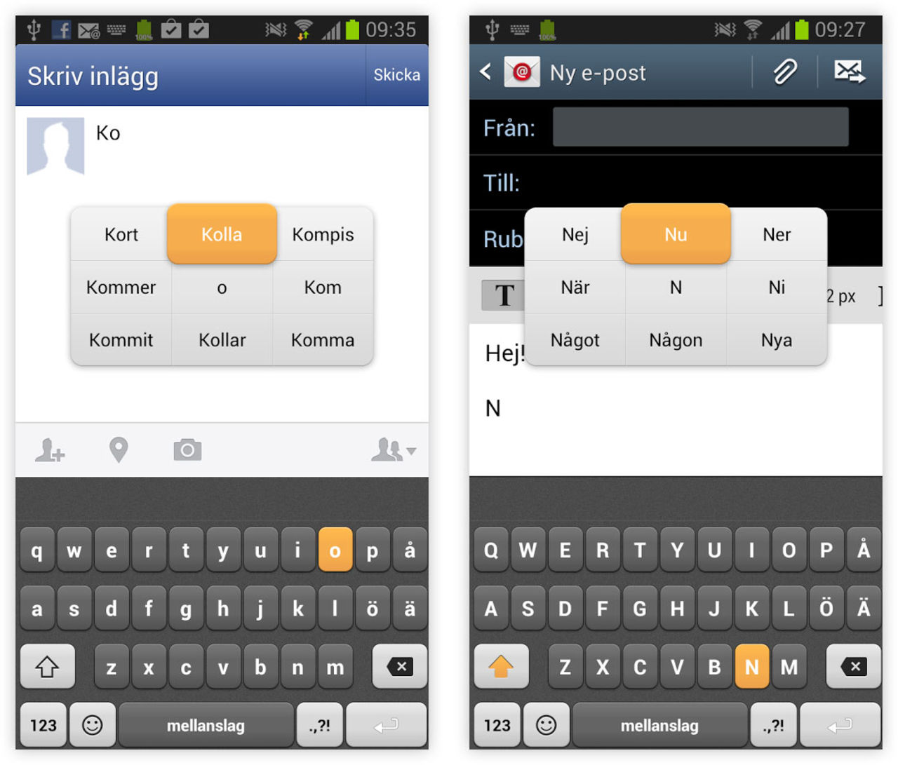 Svenskt tangentbord för Android