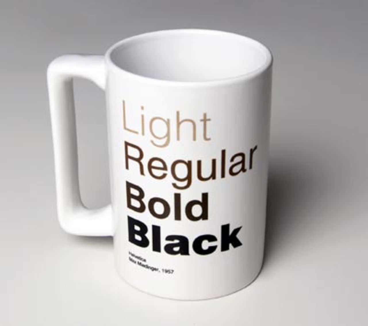 Lätt nördig mugg att dricka kaffe ur - Helvetica Coffee Mug