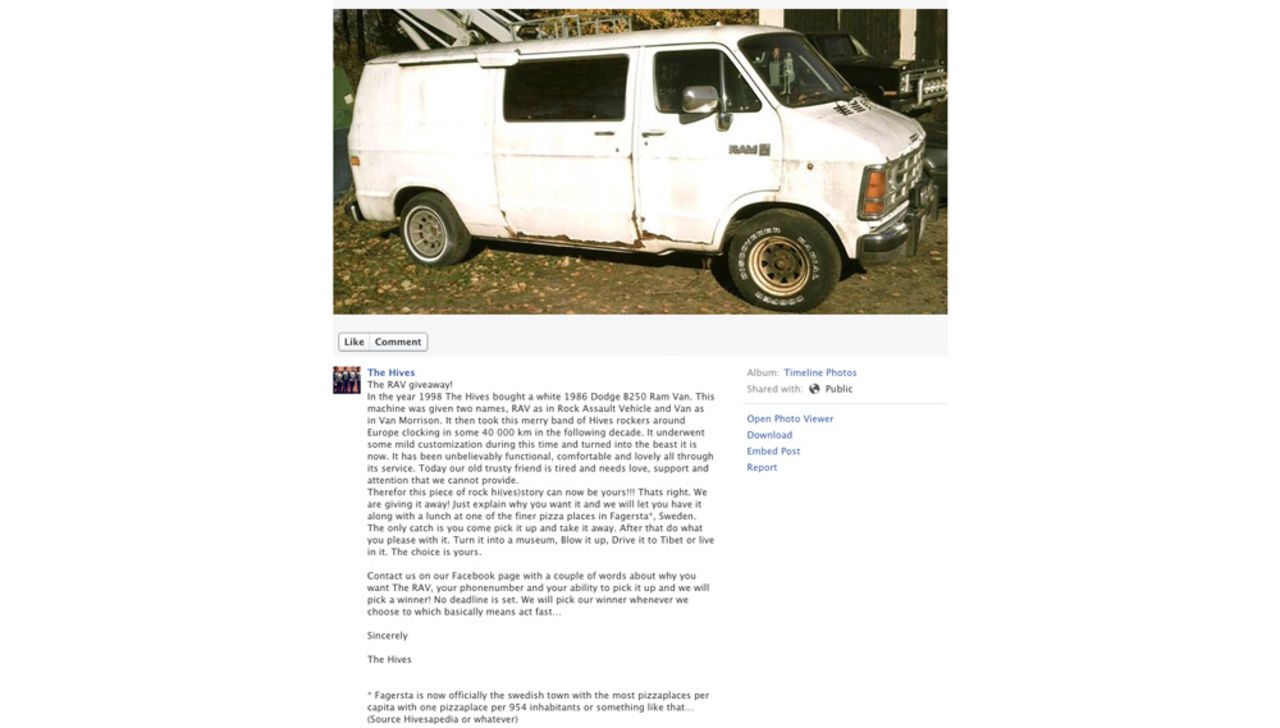 Ta över The Hives turnébil