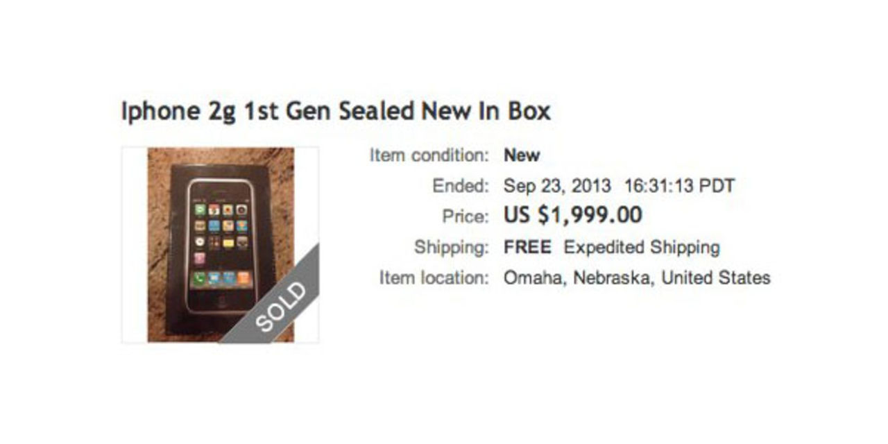 Gammal iPhone 2G säljs för 13 000 kronor