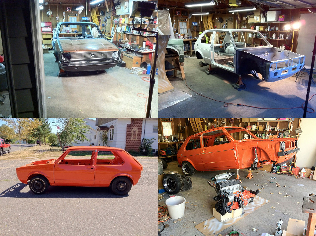 Fantastisk reparation av gammal Golf