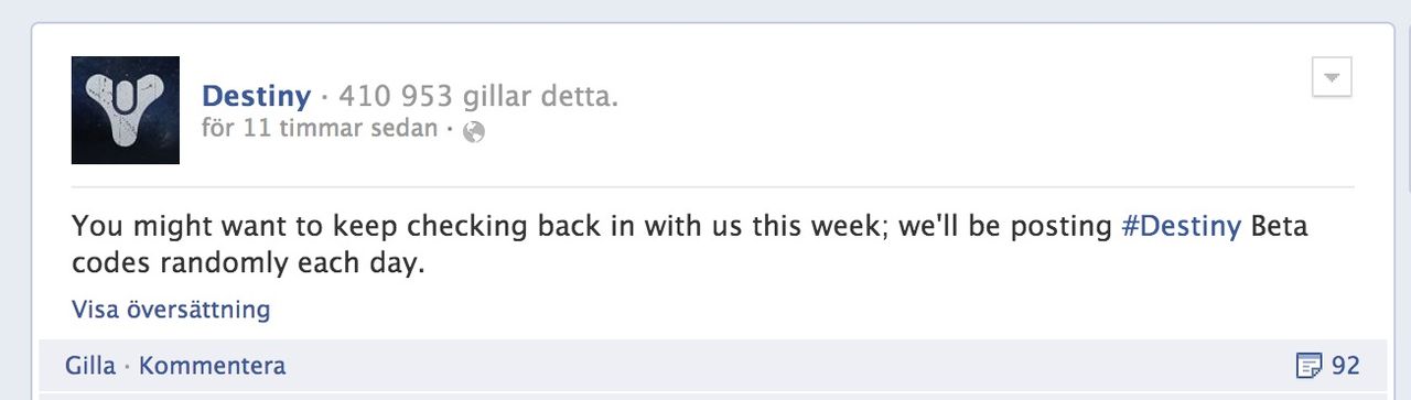 Bungie släpper koder till Destiny-betan