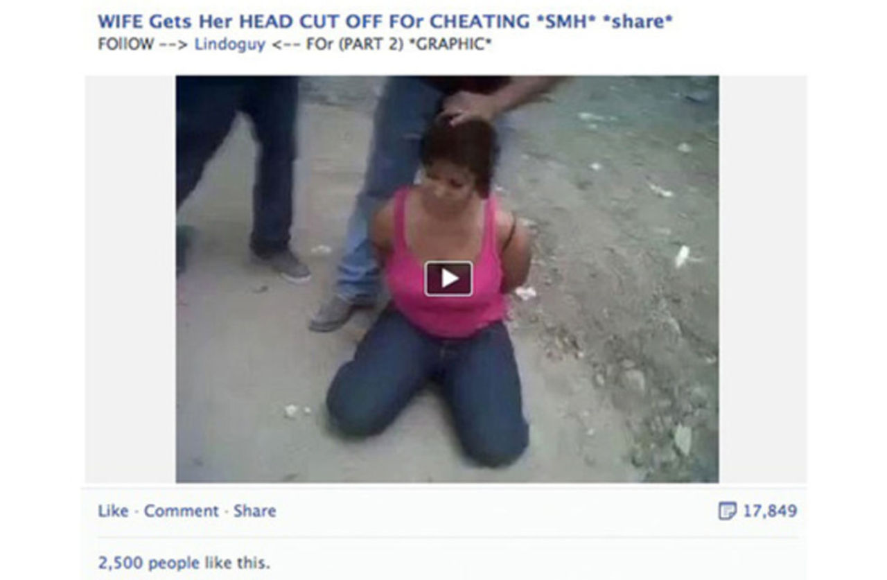 Facebook tar bort halshuggnings-video