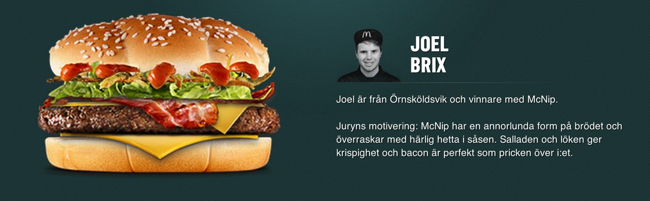 Joel Brix-burgaren börjar säljas nästa vecka