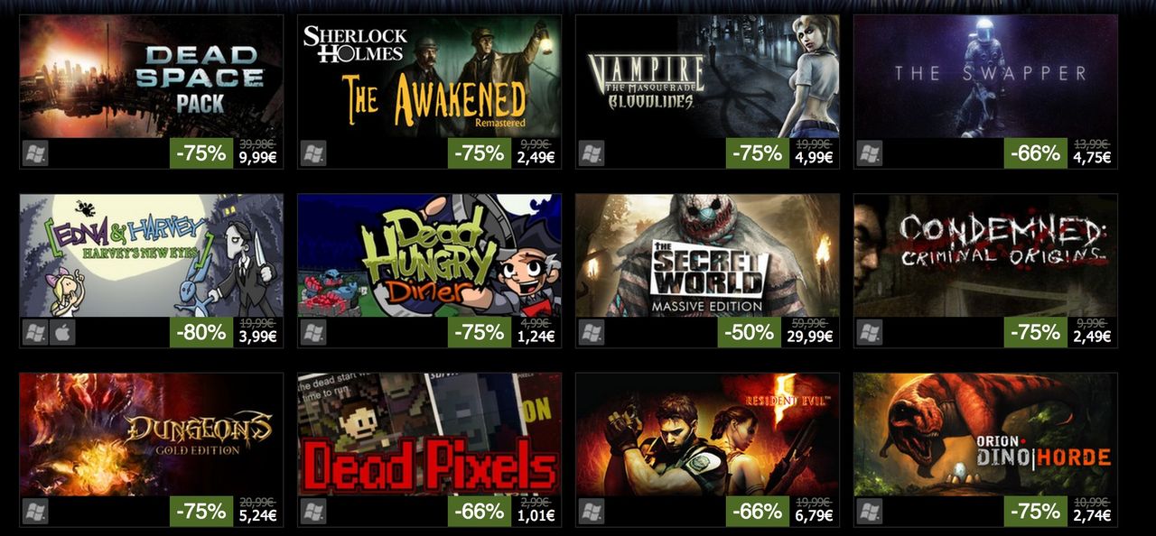Halloween-rea på Steam