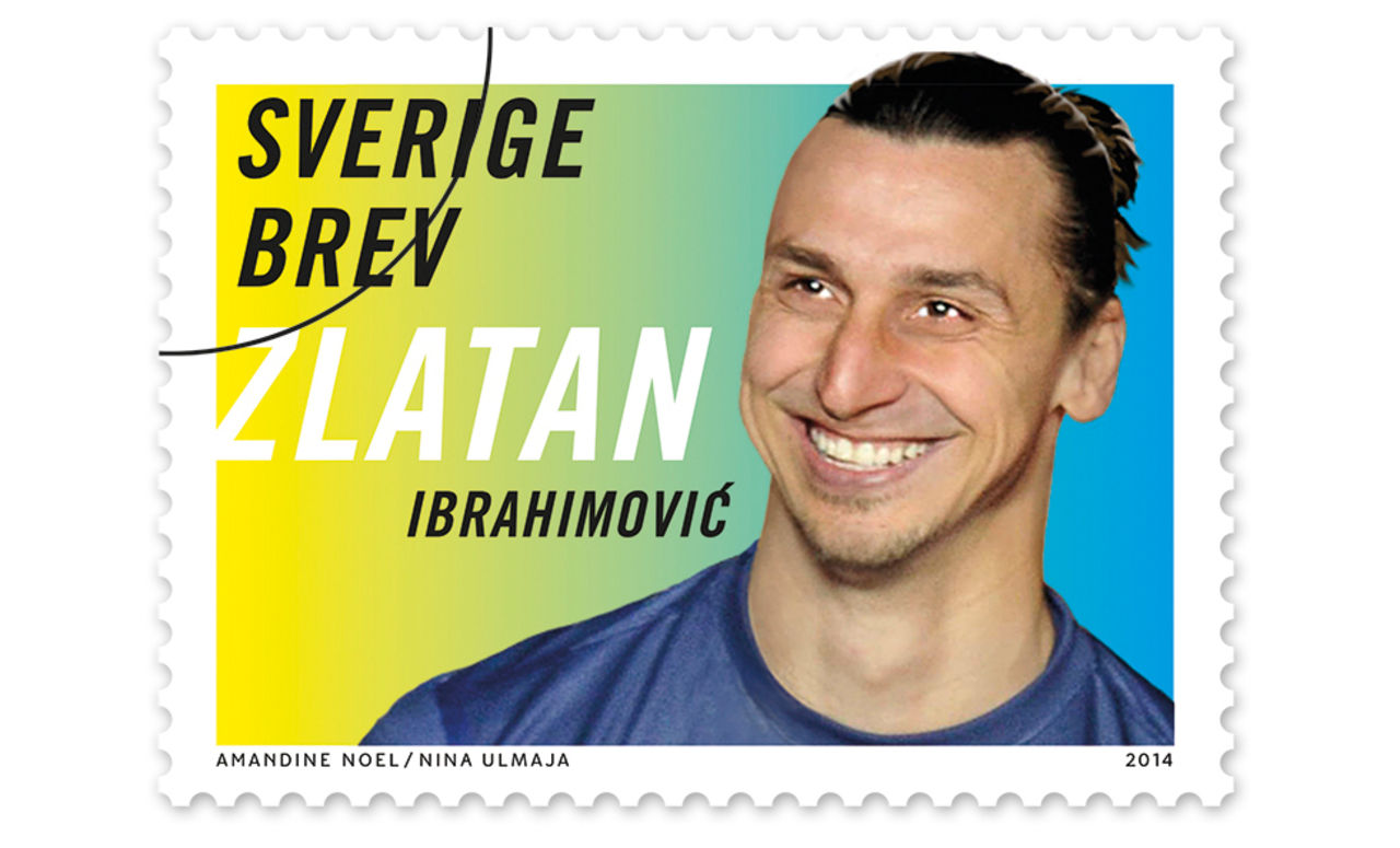 Zlatan blir frimärke nästa år