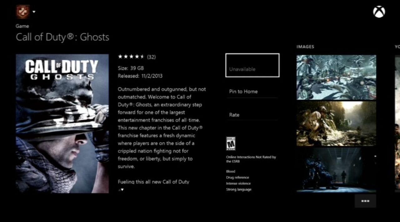 Storleken på installationen av spel till Xbox One läckta