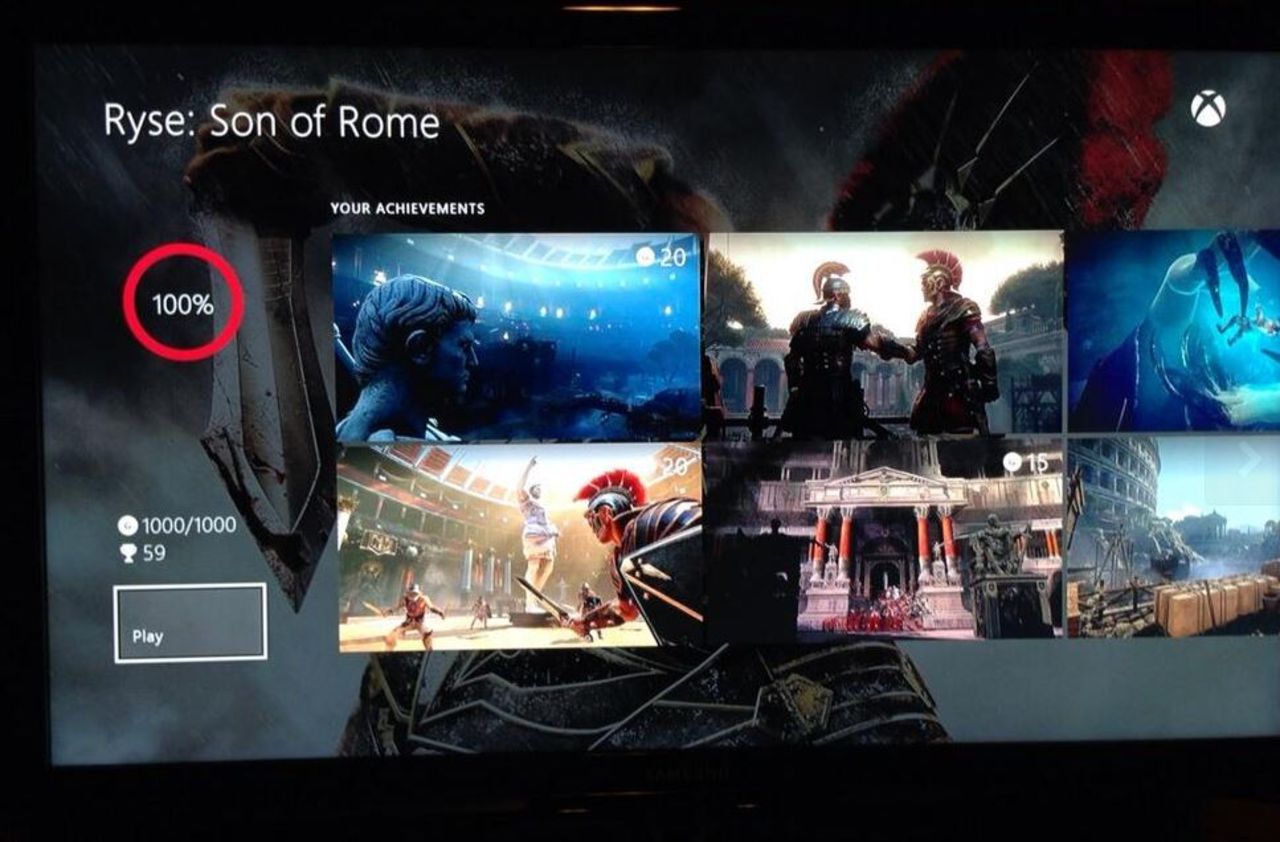Så ser översikten för achievements ut på Xbox One