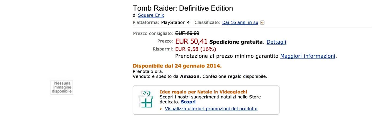 Tomb Raider listat för PlayStation 4