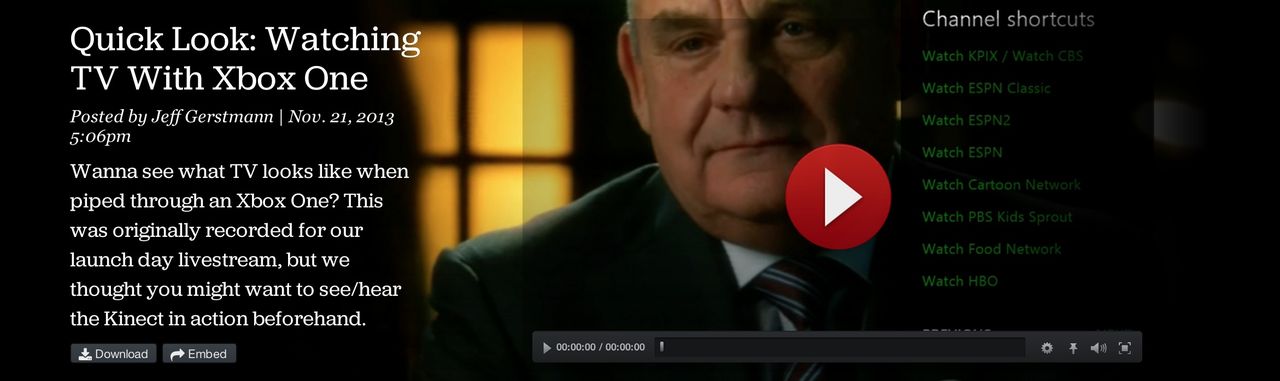 Giant Bomb tittar på tv