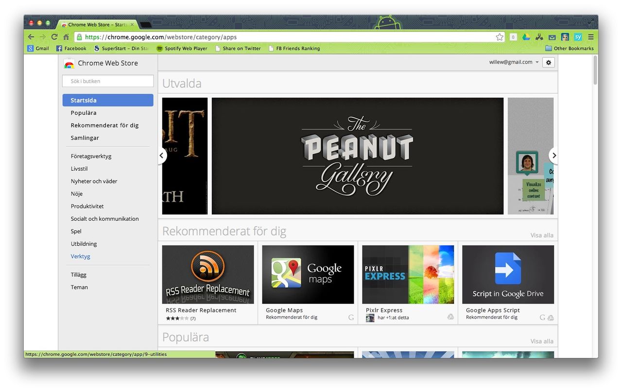 Appar i Chrome kommer till mobilen