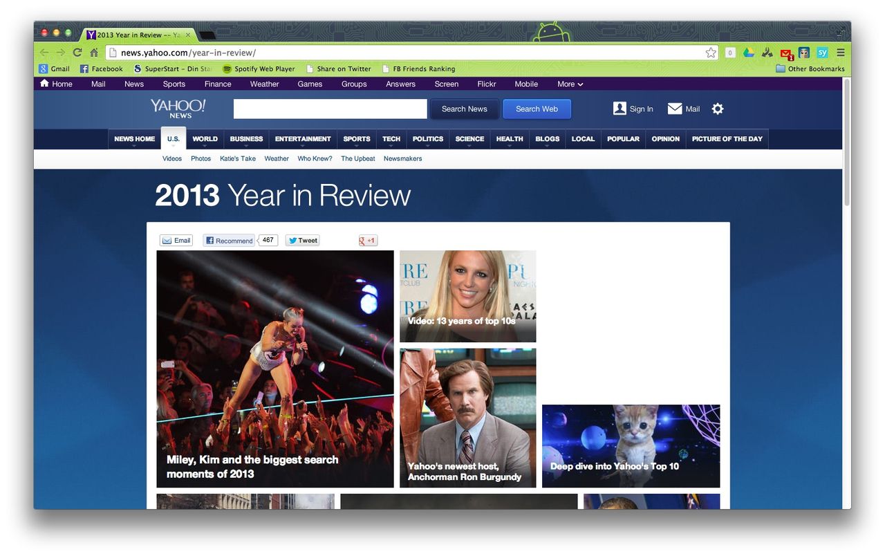 Yahoo-sökningar 2013