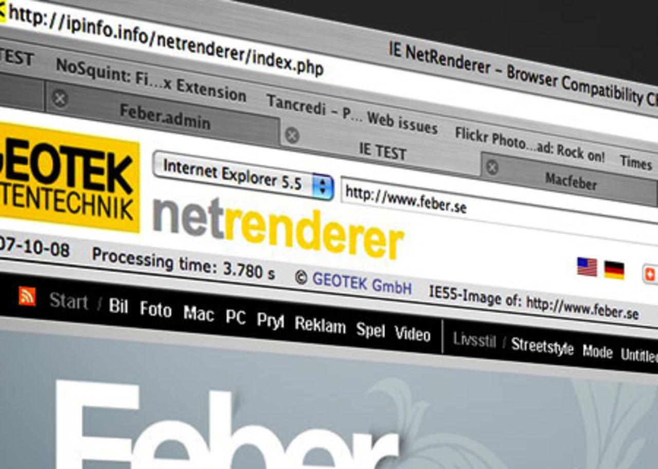 Testa webbsidan i Explorer från Macen