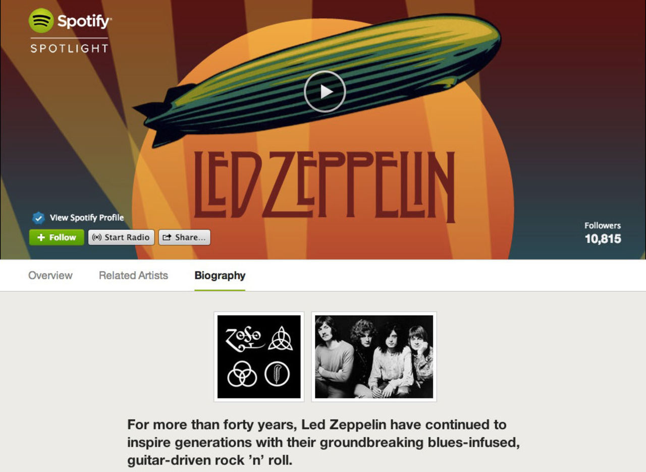 Nu finns Led Zeppelin på Spotify