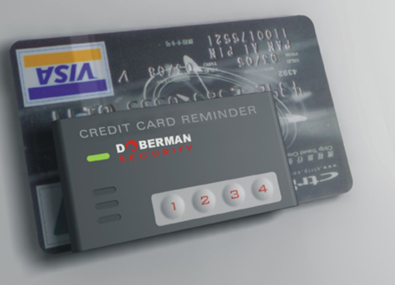 Doberman Security Credit Card Reminder