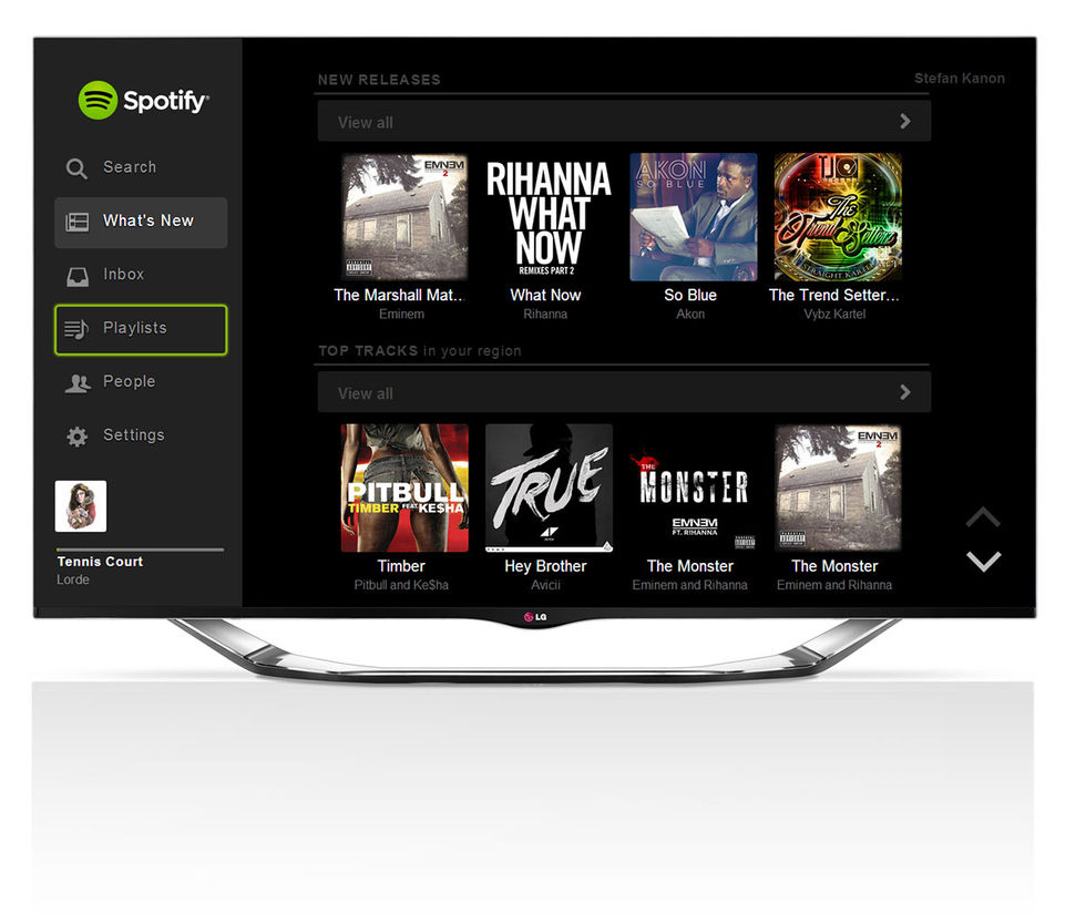 Spotify till LG:s smart-tv