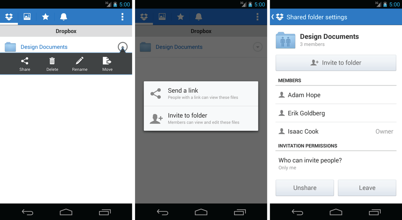 Dropbox för Android uppdaterat