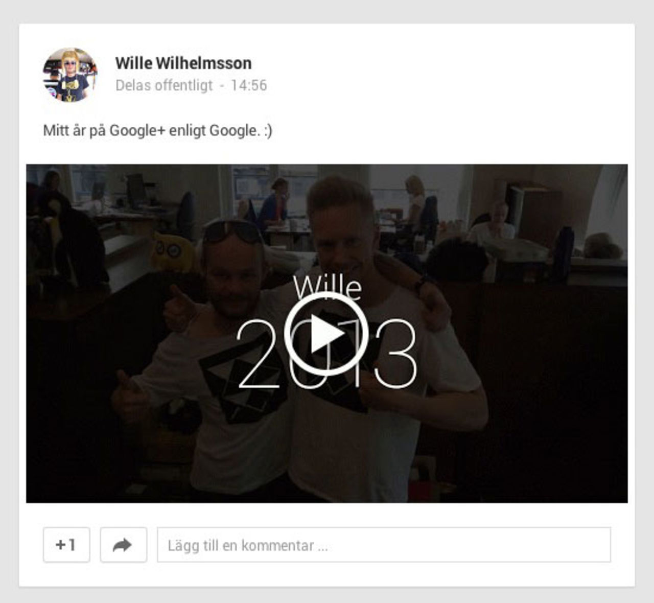 Ditt år på Google+ på en minut