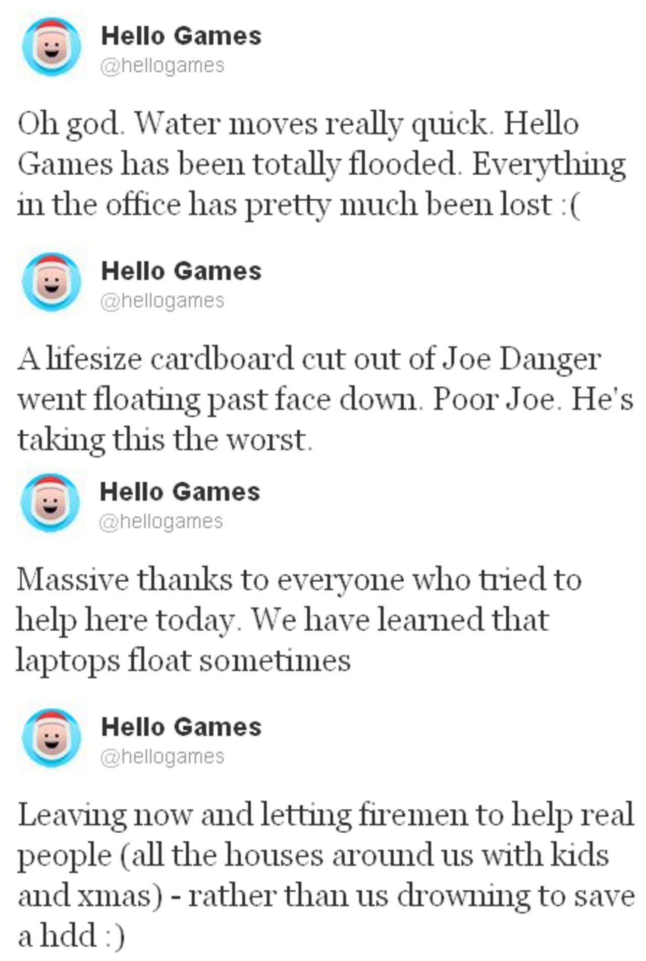 Hello Games kontor drabbat av översvämning