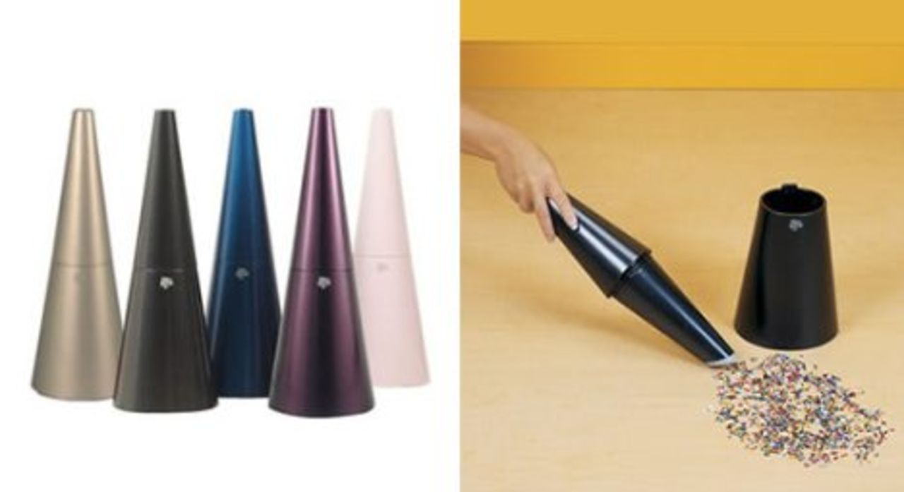 Snygg bordsdammsugare fixar smulorna