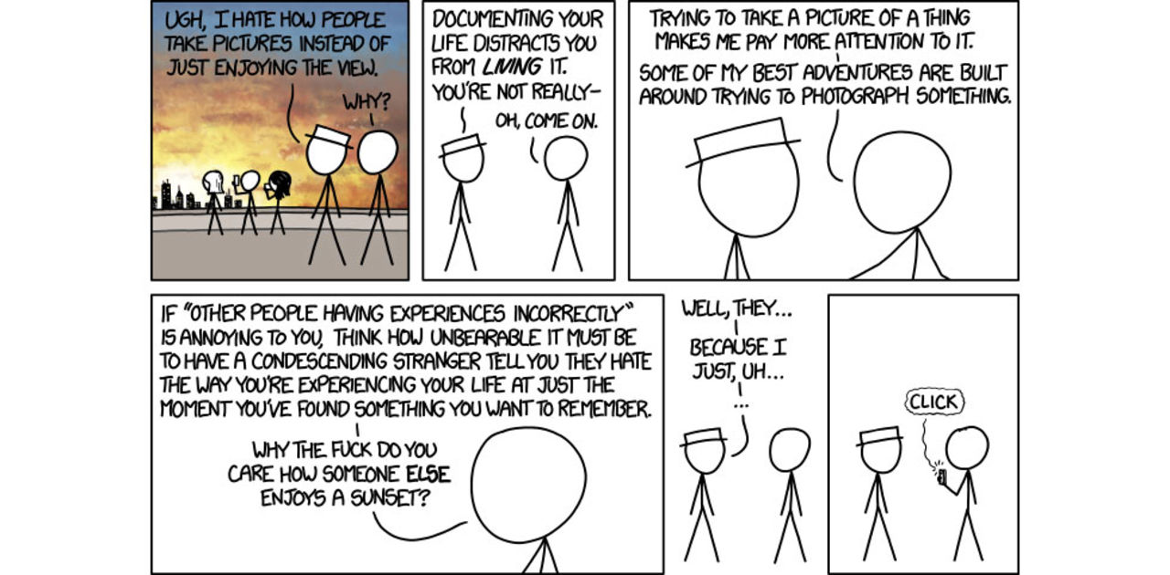 Lägg ner kameran! Eller?