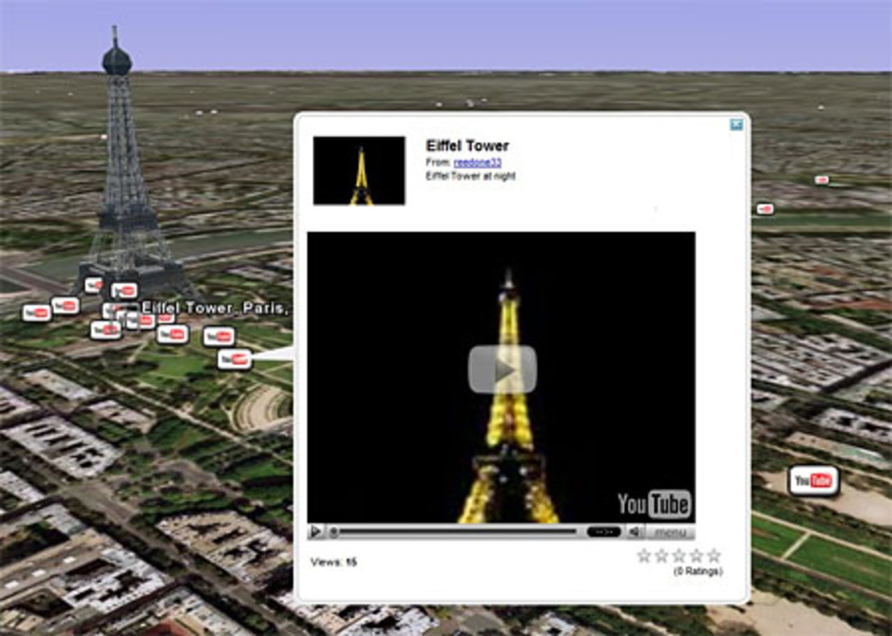 YouTube direkt i Google Earth