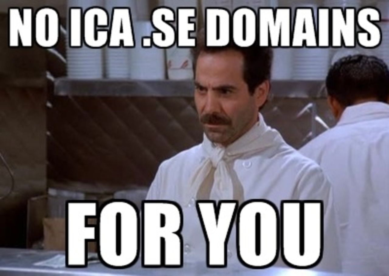 Snubbe blir av med .SE-domäner