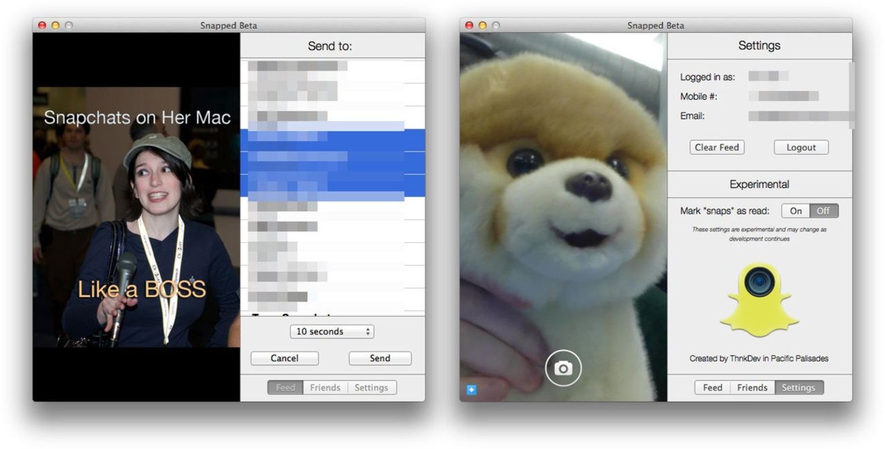 Snapped låter dig Snapchatta från din Mac