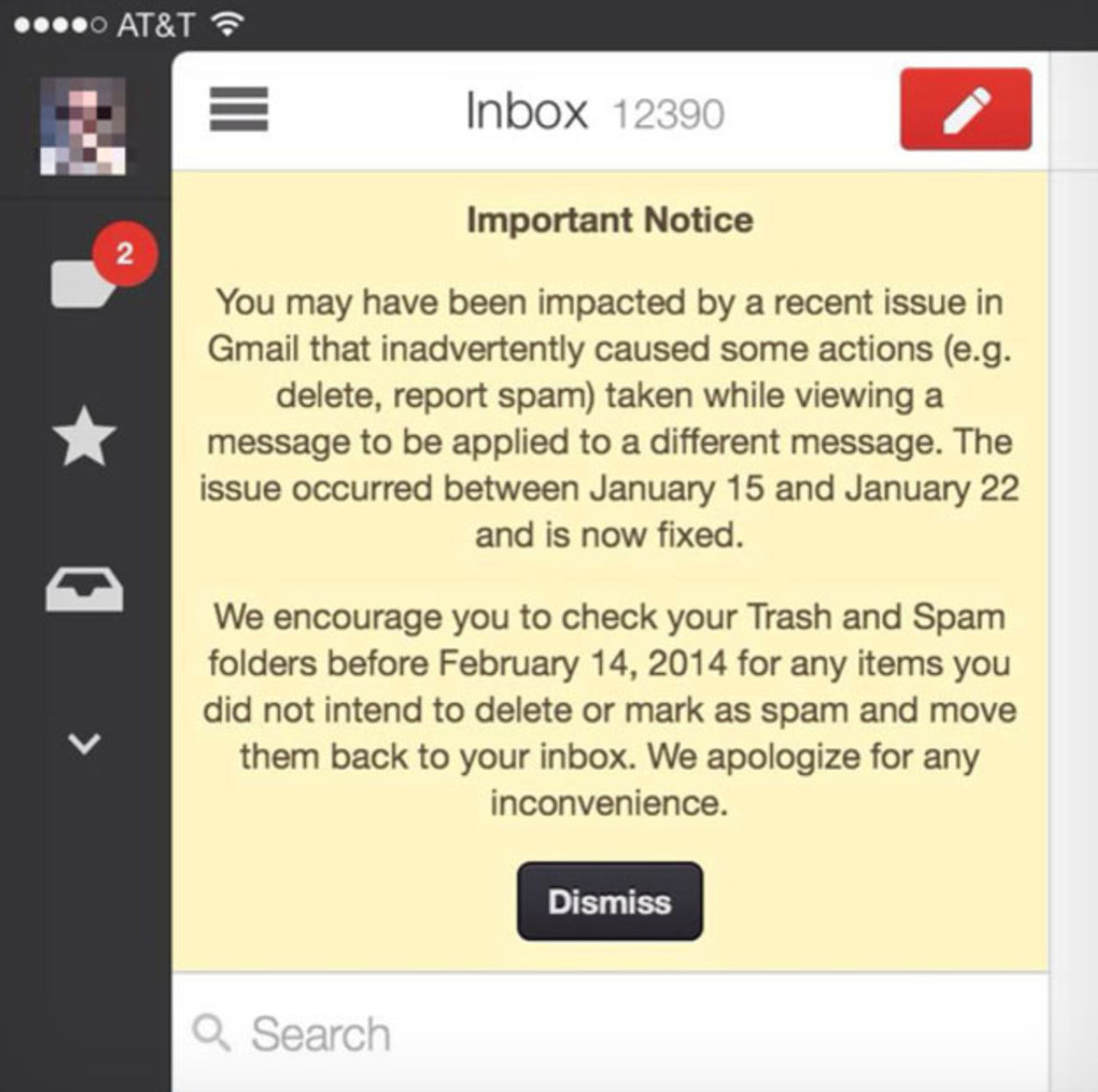 Bugg i Gmail-appen upptäckt