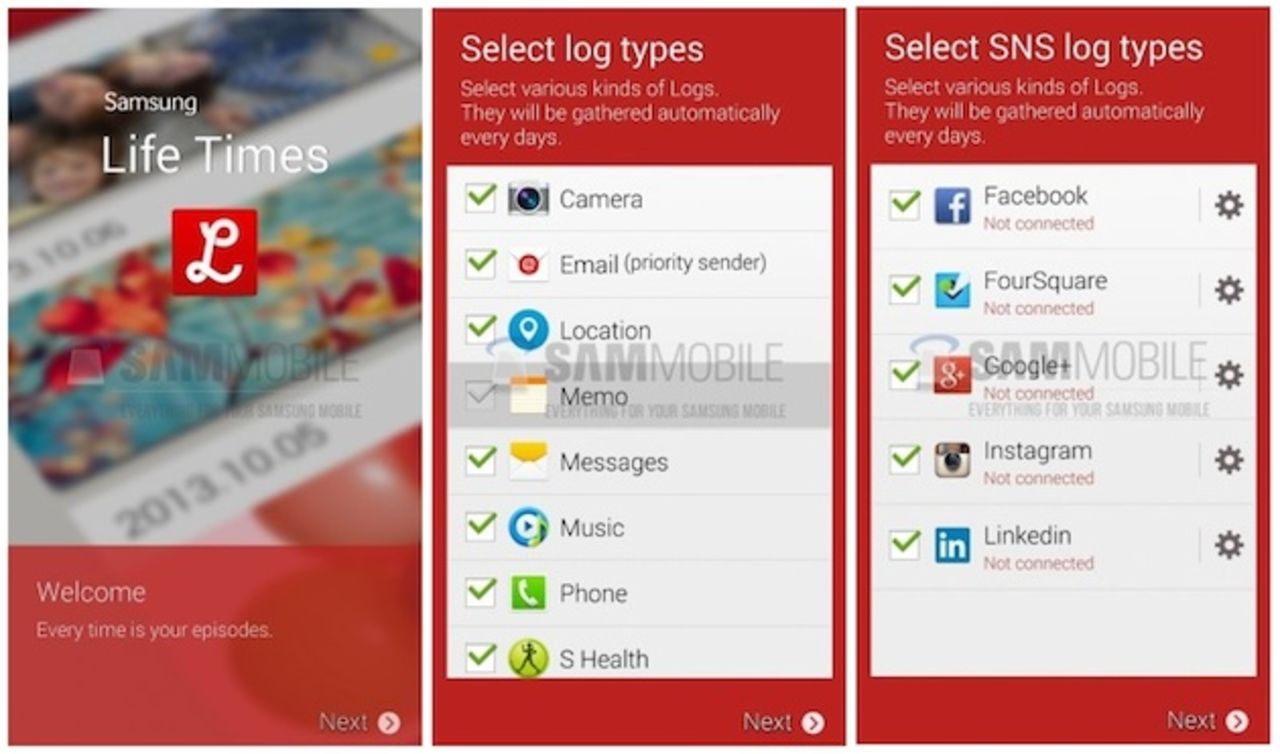 Lifelogging-app från Samsung?