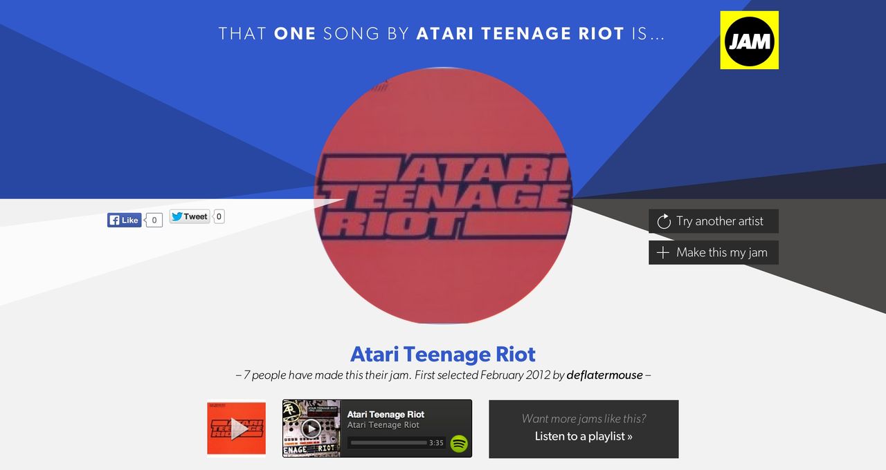 That One Song visar en artist bästa låt