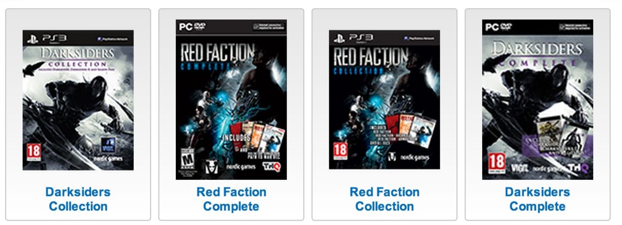 Darksiders- och Red Faction-samlingar på gång