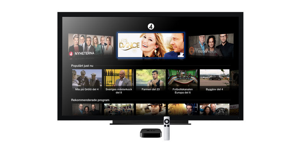 TV4 Play hoppar in i Apple TV
