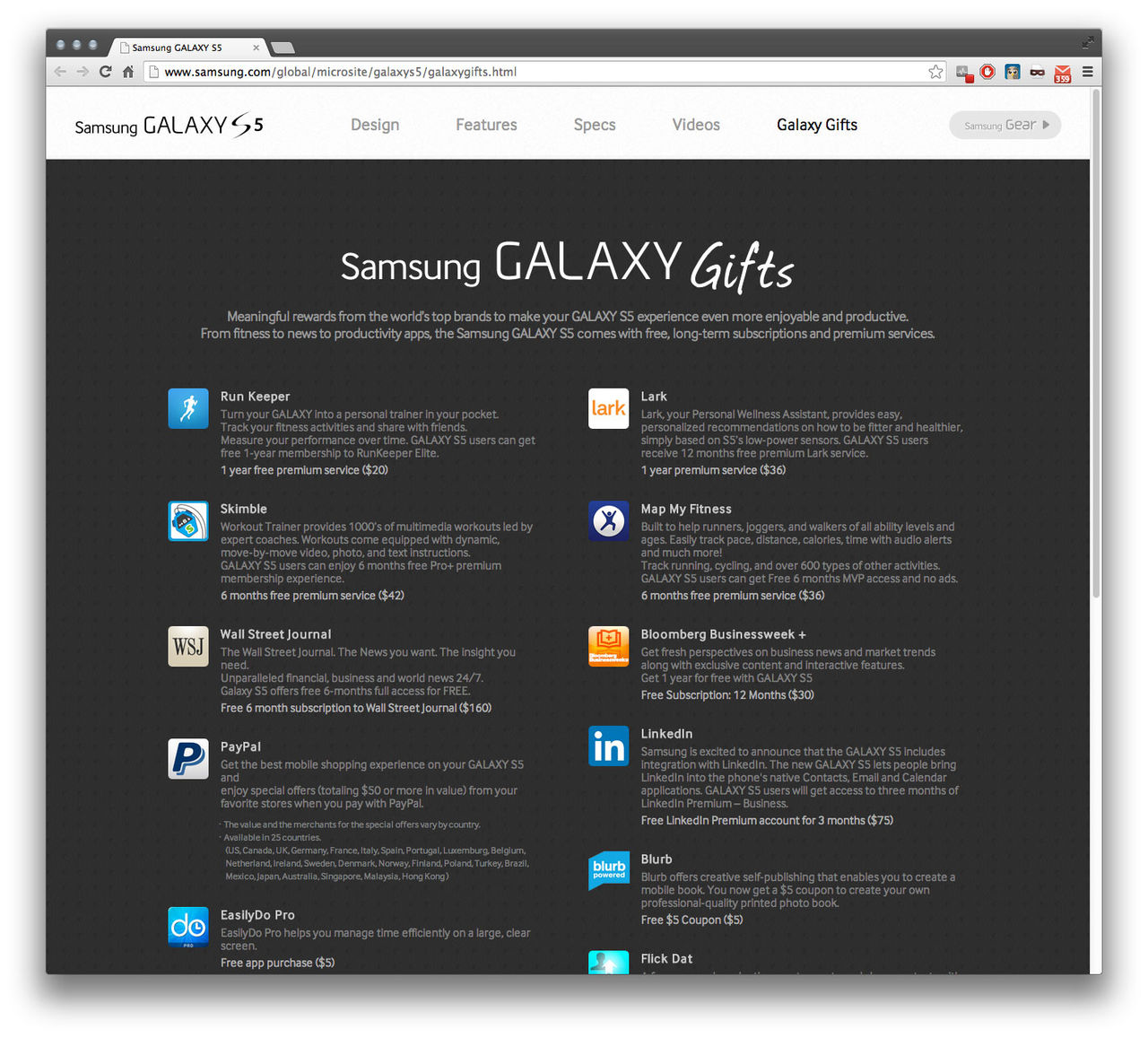 Galaxy S5 kommer med en hög tredjepartsappar