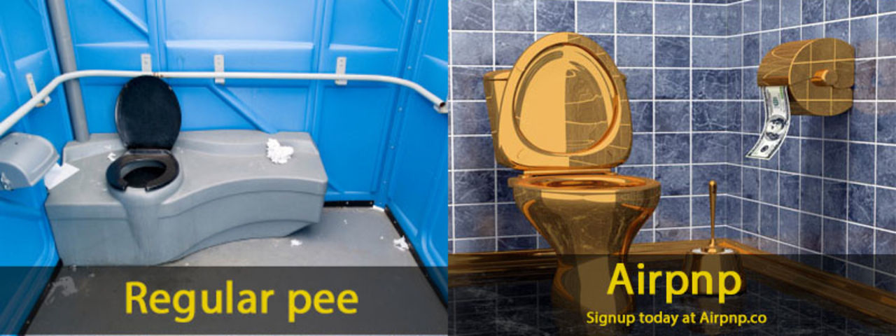 Hitta toaletter med Airpnp