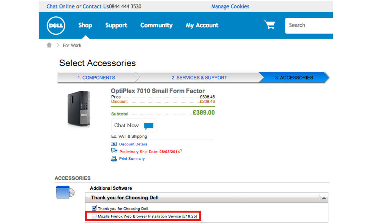 DELL försöker ta betalt för Firefox