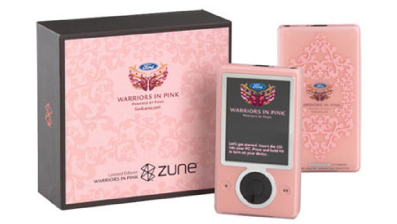 En rosa Zune mot bröstcancer