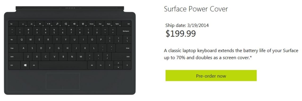 Microsoft släpper Power Cover till Surface