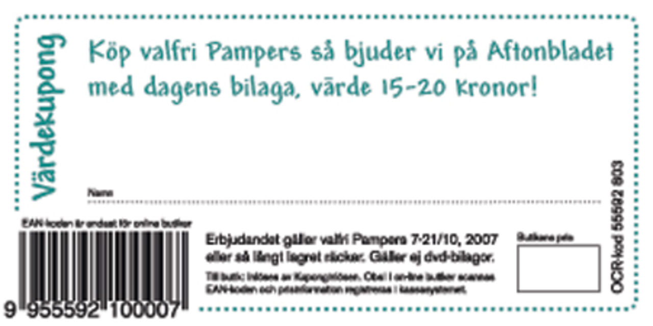 Pampers bjuder på tidningen