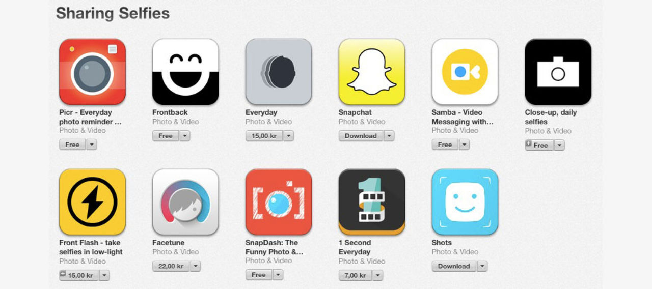 Apple startar Selfie-sektion i App Store