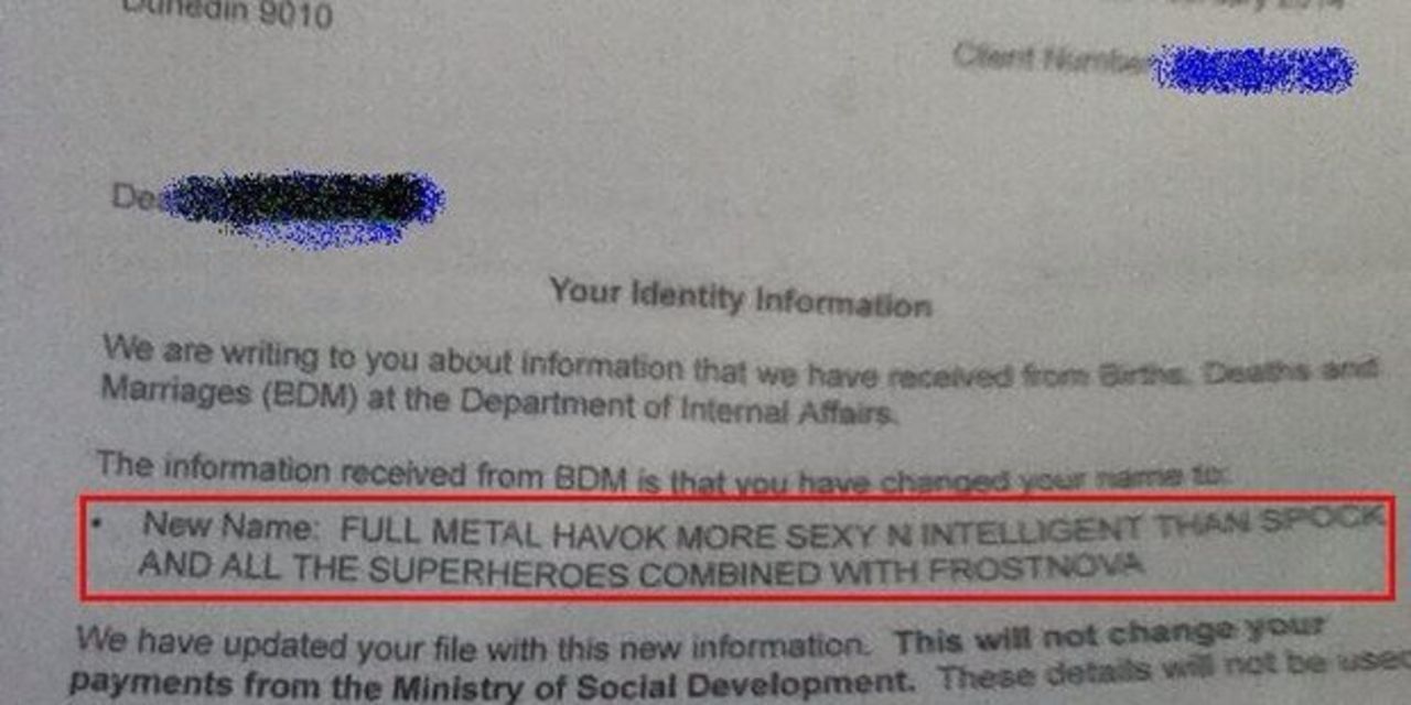 Nya Zeeländare byter namn