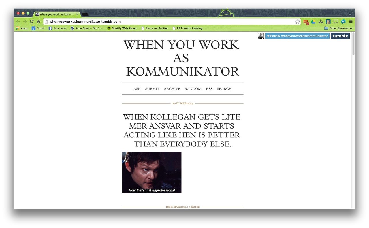 When you work as a kommunicator