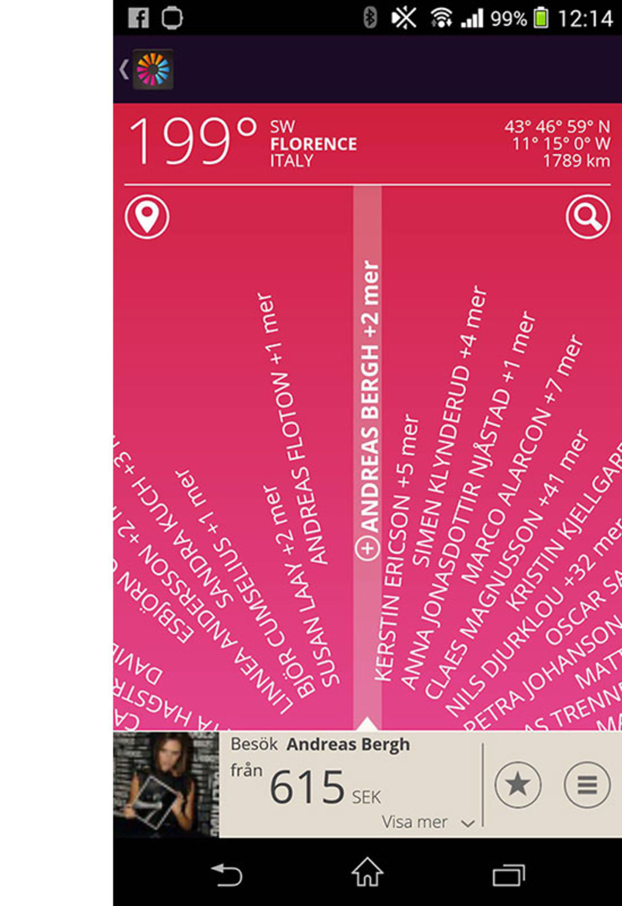Håll koll på var dina polare är med Momondos app